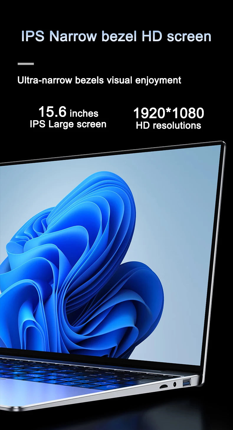 Portátil original de 15.6" N95 Pantalla FHD IPS de 120 Hz ultra nítida 7500mAh 32GB/2TB SSD Teclado retroiluminado Desbloqueo por huella dactilar