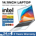 14.1 inch Portable Windows 11 Pro Laptop Computer Intel Atom A3950 12GB RAM 1TB 2TB SSD Office Notebook Business Pc Laptops