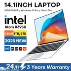 14.1 inch Portable Windows 11 Pro Laptop Computer Intel Atom A3950 12GB RAM 1TB 2TB SSD Office Notebook Business Pc Laptops