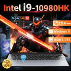 Portátil con Windows 11 Intel Core i9-10980HK de 15,6 pulgadas con desbloqueo de huellas dactilares, i9, 16 GB de RAM, SSD de 1 TB o 2 TB para oficina o juegos (2026)