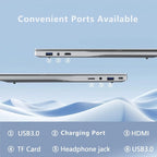 Ultra Slim Laptops 15.6" Notebook PC Intel Core i3-6006U 16GB RAM 1TB SSD Office Computer Fingerprint unlock Windows 11 Laptop