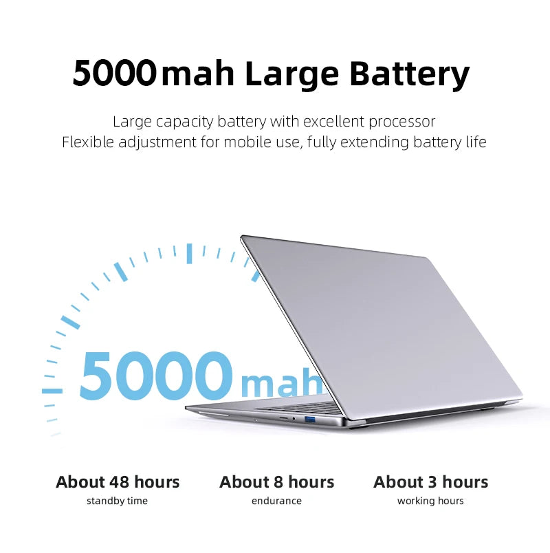 14.1 inch Portable Windows 11 Pro Laptop Computer Intel Atom A3950 12GB RAM 1TB 2TB SSD Office Notebook Business Pc Laptops