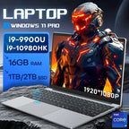 Nueva laptop Intel i9-10980HK/9900U PC con Windows 11, teclado retroiluminado, 16GB RAM, 1TB SSD, 15.6" para oficina y estudio