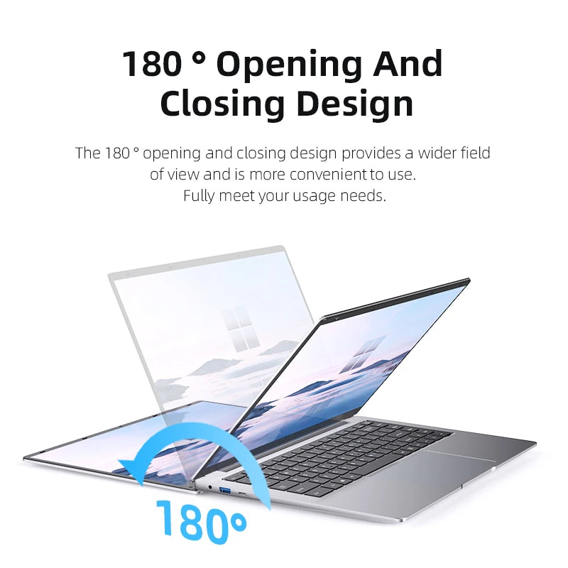 14.1 inch Portable Windows 11 Pro Laptop Computer Intel Atom A3950 12GB RAM 1TB 2TB SSD Office Notebook Business Pc Laptops