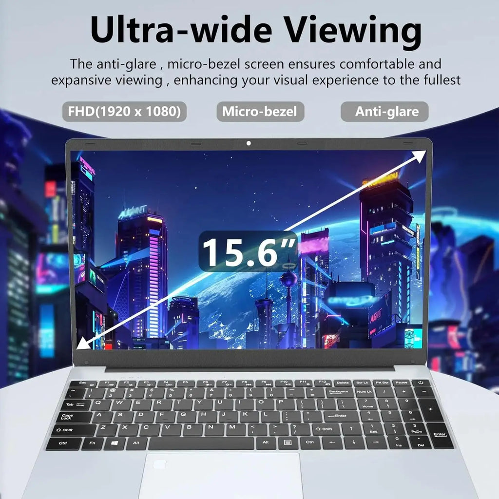 2026 15.6" Windows 11 Pro Laptop Computer Intel Core i9 10980HK 16GB 1TB Laptops Office Computer Fingerprint Unlock Notebook PC