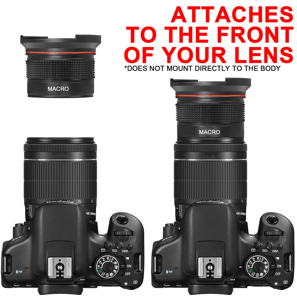 58MM 0.35x Professional Fisheye Wide Camera Angle Lens for Canon 70D 77D 80D 90D T8i T7 T7i T6i T6s T6 T5i T5 T4i T3i T100 SL1