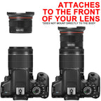 58MM 0.35x Professional Fisheye Wide Camera Angle Lens for Canon 70D 77D 80D 90D T8i T7 T7i T6i T6s T6 T5i T5 T4i T3i T100 SL1