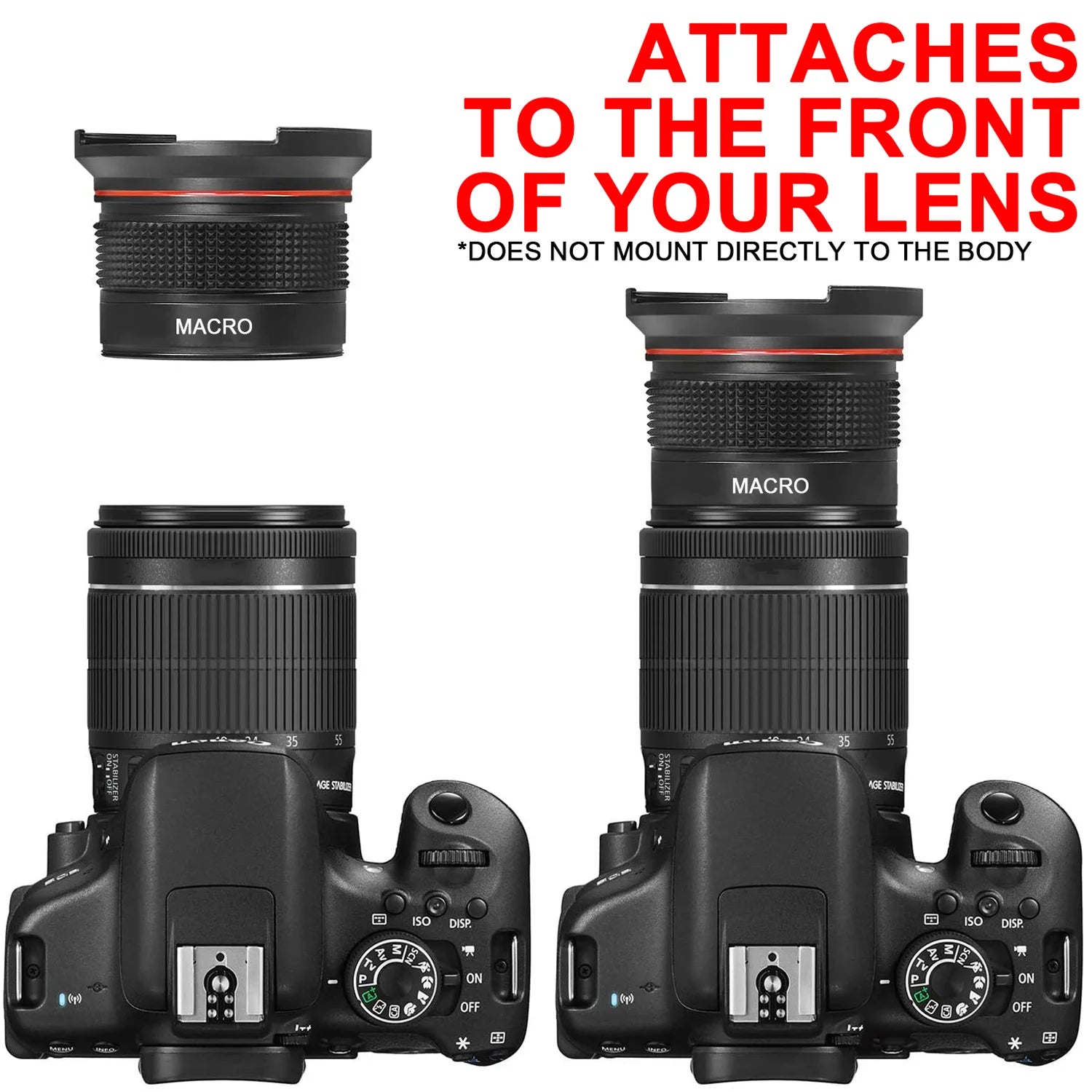 58MM 0.35x Professional Fisheye Wide Camera Angle Lens for Canon 70D 77D 80D 90D T8i T7 T7i T6i T6s T6 T5i T5 T4i T3i T100 SL1