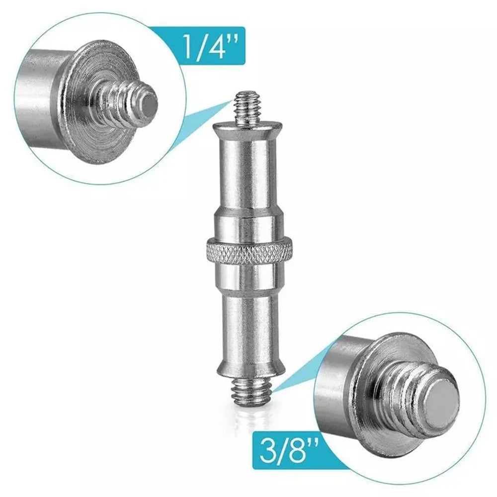 Spigot Stud Male Adapter Metal Camera Screw Photograph Hand Tool for Umbrella Flash Light Tripod Photo Studio Accessories