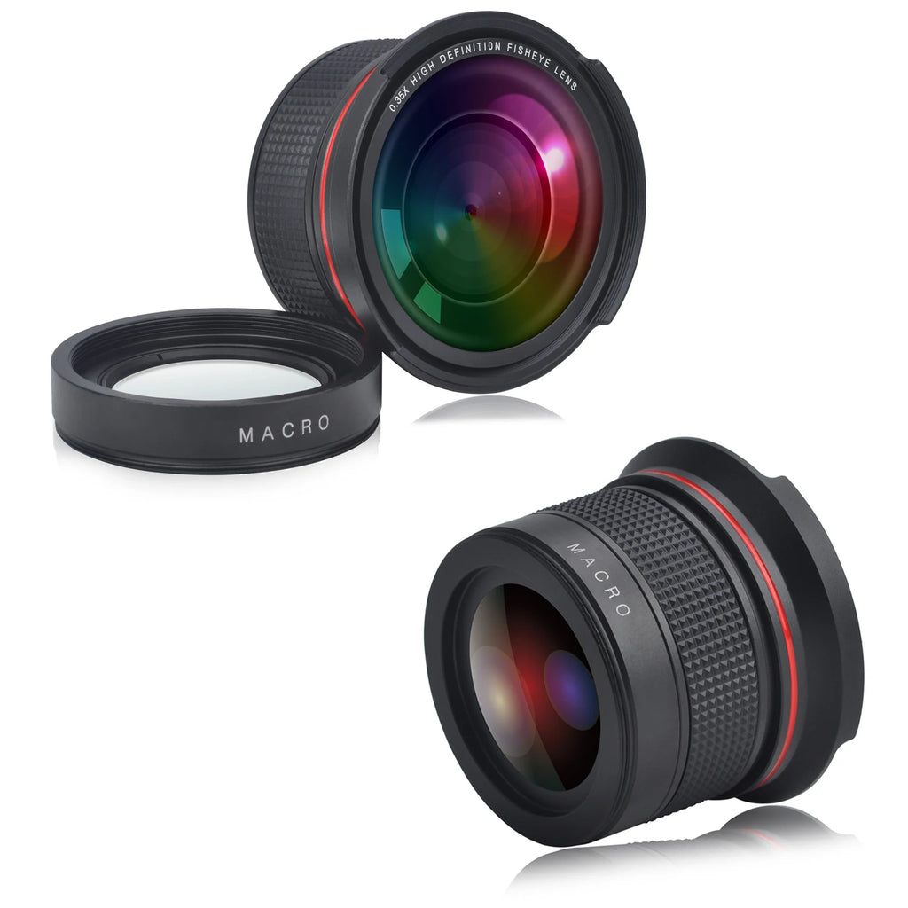 58MM 0.35x Professional Fisheye Wide Camera Angle Lens for Canon 70D 77D 80D 90D T8i T7 T7i T6i T6s T6 T5i T5 T4i T3i T100 SL1