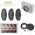 ND2 ND4 ND8 Neutral Density ND Filter Kit & Adapter Ring Lens Cap Keeper for Canon G7X Mark II III Ricoh GR II III IIIx HDF