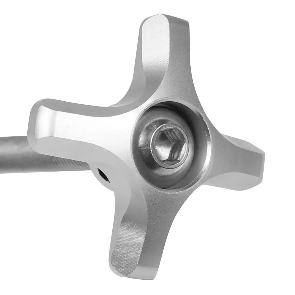 M8 Thread Stainless Steel & Aluminum Alloy Plum Hand Tighten Screw Clamping Knob Manual Handle Screw for Industry Equipment Part