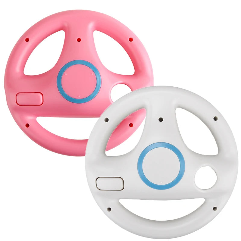 1 pair with 2-in-1 Gamepad games console with Game Racing Steering Wheel for Nintendo Wii Kart Remote Controller straight handle