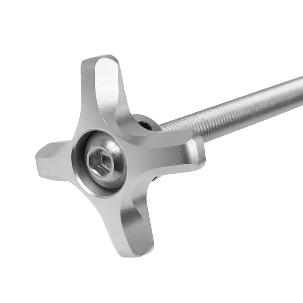 M8 Thread Stainless Steel & Aluminum Alloy Plum Hand Tighten Screw Clamping Knob Manual Handle Screw for Industry Equipment Part