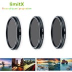 ND2 ND4 ND8 Neutral Density ND Filter Kit & Adapter Ring Lens Cap Keeper for Canon G7X Mark II III Ricoh GR II III IIIx HDF