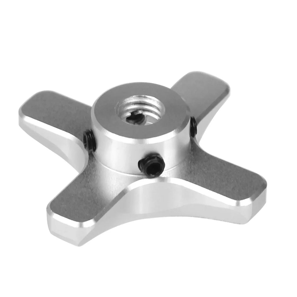 M8 Thread Stainless Steel & Aluminum Alloy Plum Hand Tighten Screw Clamping Knob Manual Handle Screw for Industry Equipment Part