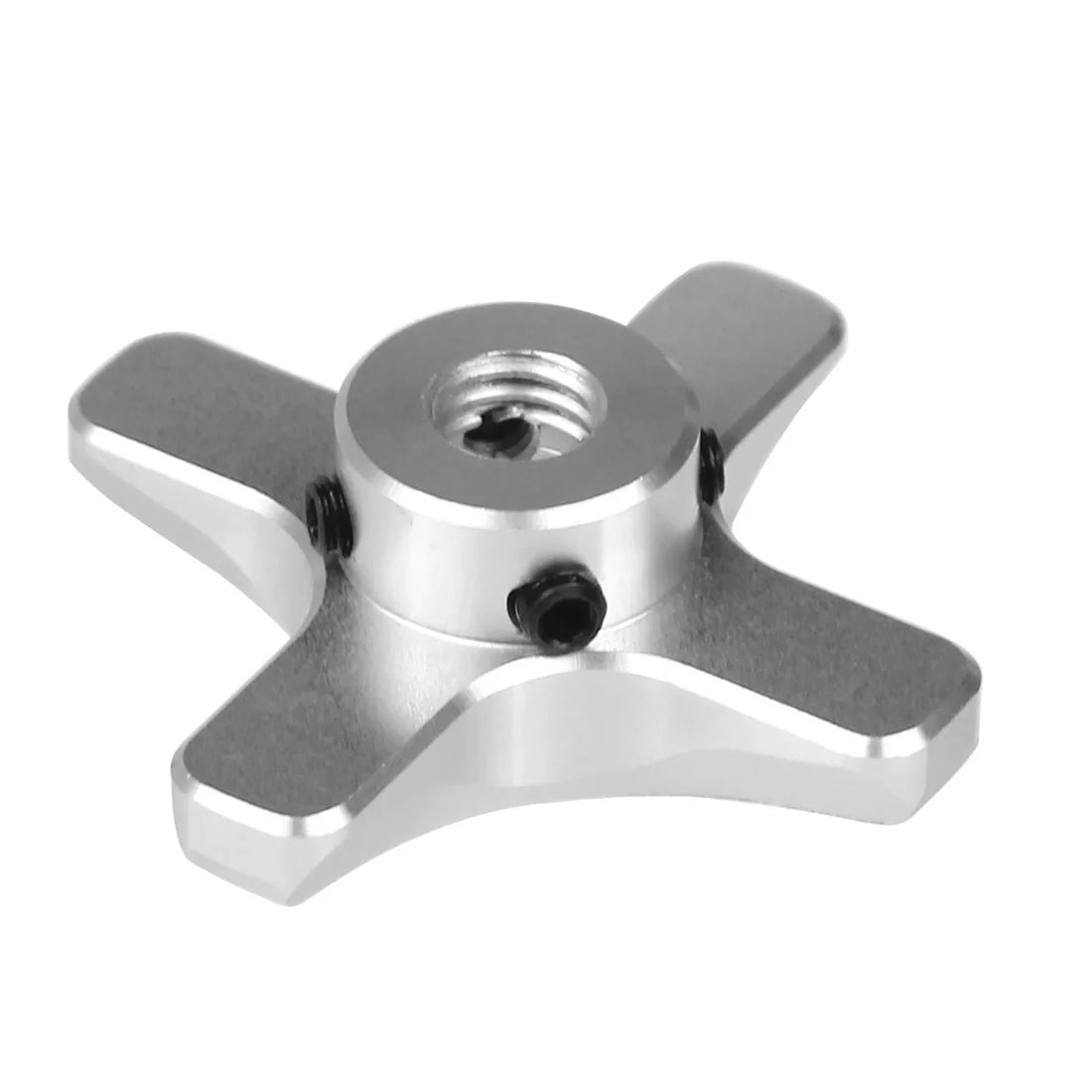M8 Thread Stainless Steel & Aluminum Alloy Plum Hand Tighten Screw Clamping Knob Manual Handle Screw for Industry Equipment Part
