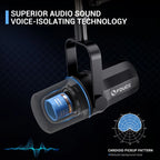 FDUCE SL40X+ /SL40X XLR Dynamic Microphone Kit With Arm Stand/Built-in Headset Output / Sound Insulation,For PC PS5/4 Mixer