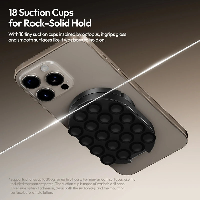 Ulanzı MA39 MagLock Suction Cup Phone Suction Mount Magnetic Phone Holder Desktop Stand for Iphone 17 16 15 Android Vlog Live