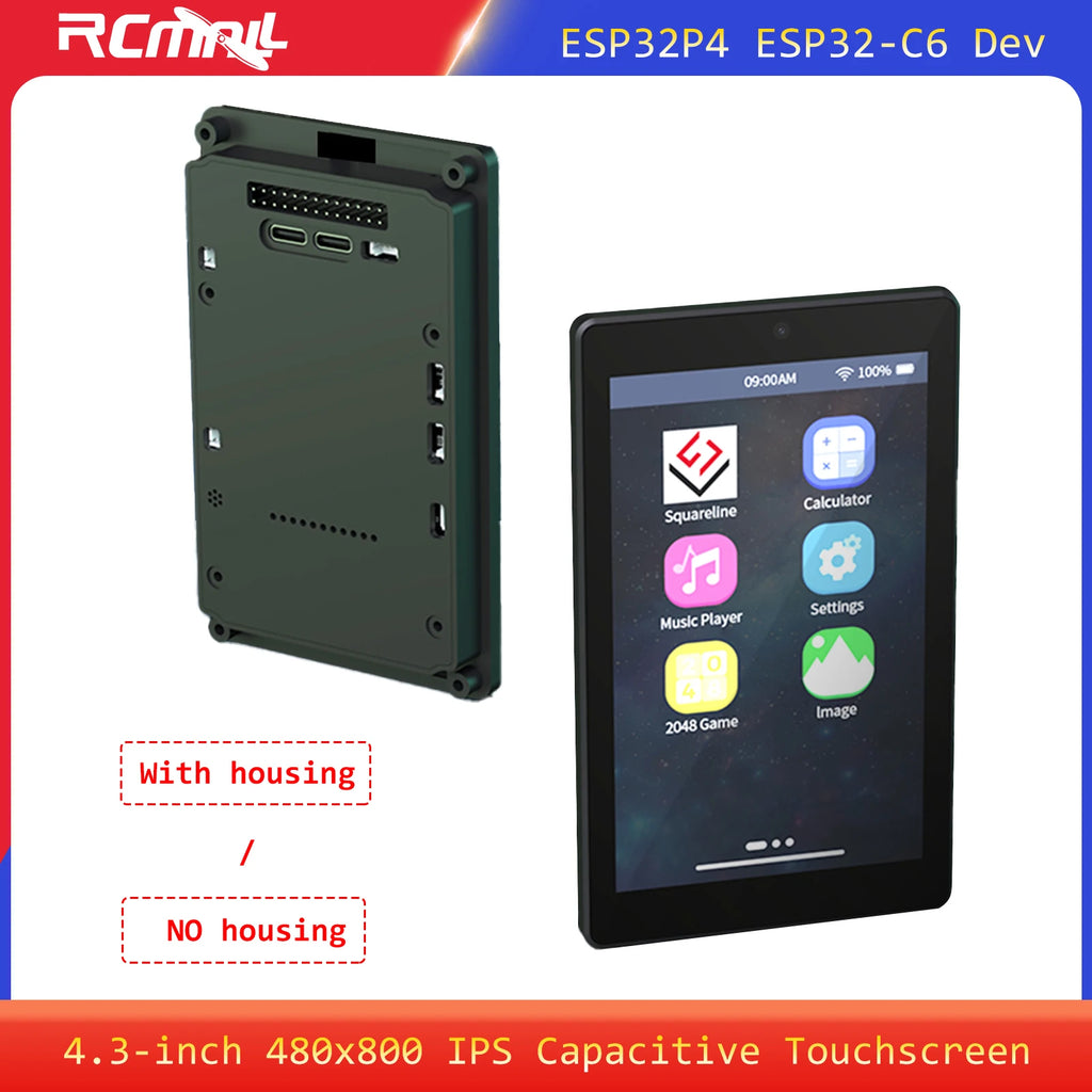 4.3-inch 480x800 IPS Capacitive Touchscreen ESP32P4 ESP32-C6 Development Board WIFI+BLE ESP32 Module for Arduino Smart Home IoT