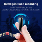 One-Click Digital Voice Recorder Camera 4-256GB Activated Dictaphone 1080P HD Noise Reduction Portable Audio Recording Camcorder