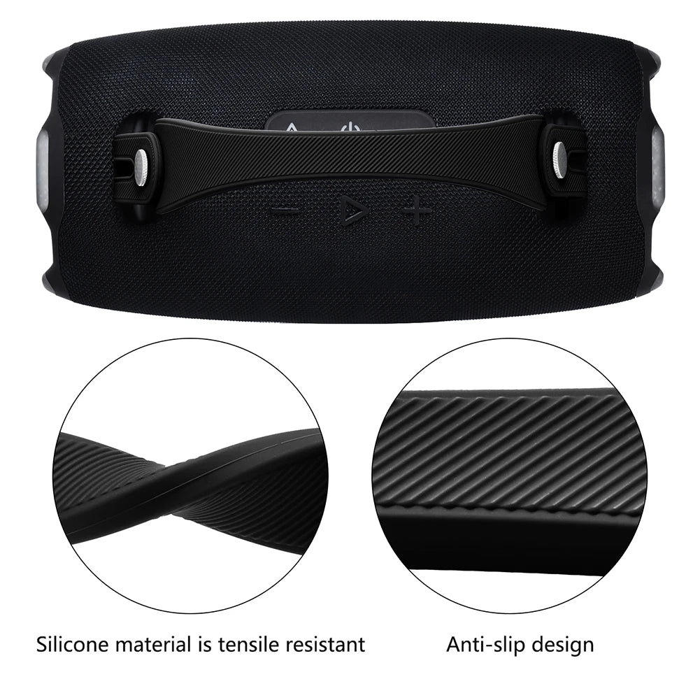 Speaker Handle Strap for JBL Xtreme 2/ Xtreme 3/Xtreme 4 BT Speaker Silicone Detachable Speaker Grip Tape Screws Handle Strap