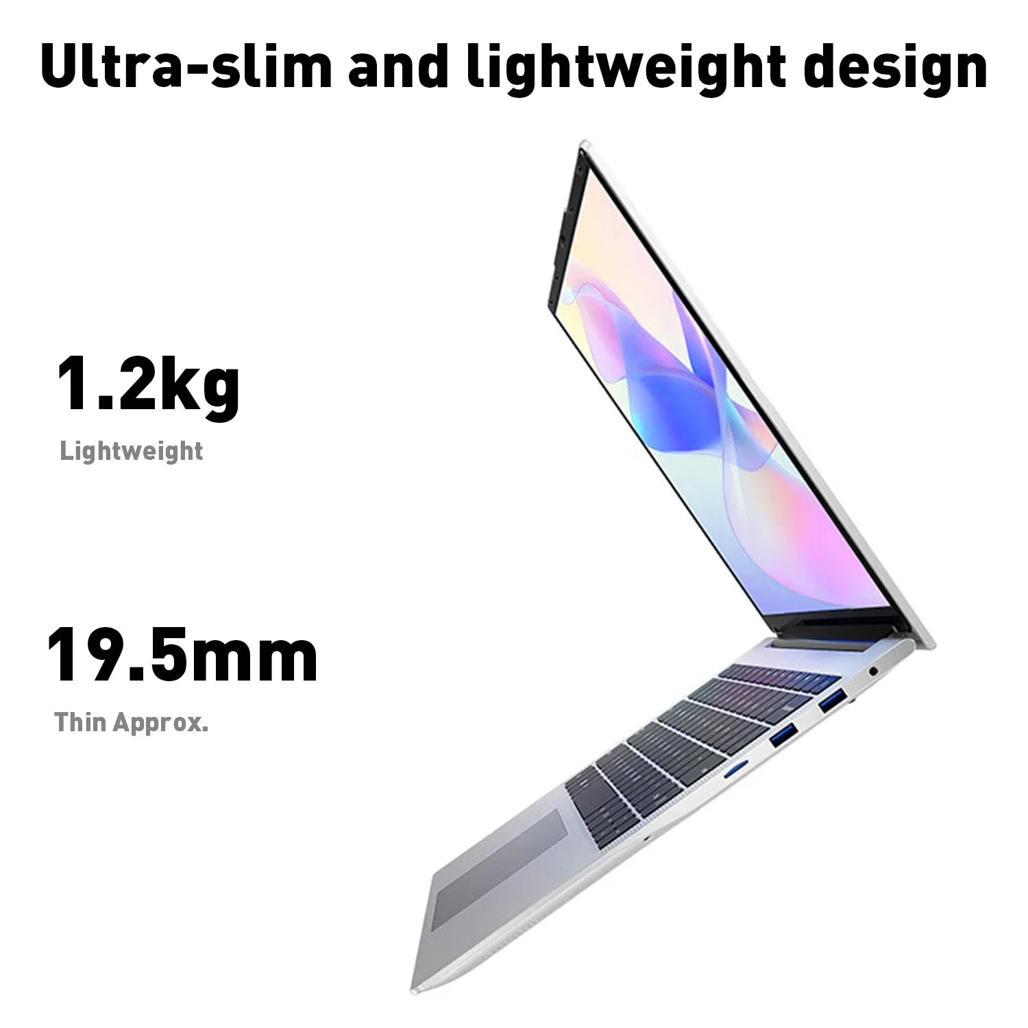 Ultra Slim 14.1 Inch Laptop 16GB RAM 2TB SSD Windows 11 Intel N3700 Notebook 1920x1080 Display Office Study Computer PC For