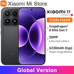 Global Version Xiaomi 17 Smartphone Snapdragon® 8 Elite Gen 5 Mobile Platform NFC 6.3" Xiaomi HyperOS 3 Up to 300Hz 6300mAh 50MP