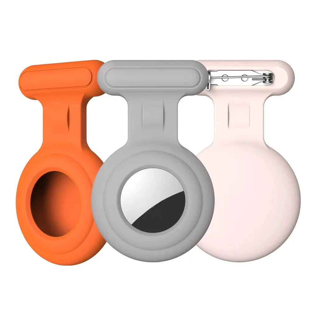Silicone Air tag Holder Hidden Airtag Holder for Kids GPS Tracker with Brooch Pin, Airtags Clip Child/Elderly/Backpack/Luggage