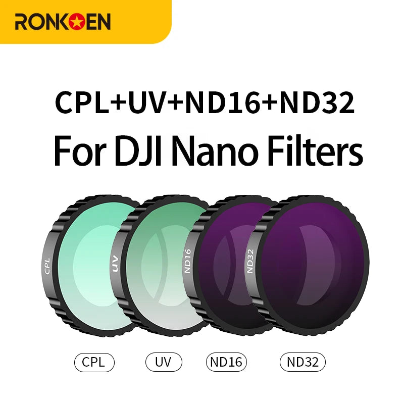 Ronkoen For Dji Osmo Nano Filters CPL UV Filters ND8 ND16 ND32 ND64 Black Mist Soft ND32PL Protective Lens Camera Accessories
