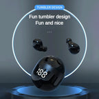SK18 Mini Invisible Headphones Wireless Bluetooth 5.3 Headphones Bass Sleeping Headphones with Microphone Noise Cancellation HD