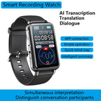 Smart Recording Watch AI Recorder Intelligent Real-time Transcription Translation Conversation Recording Bracelet APP Control