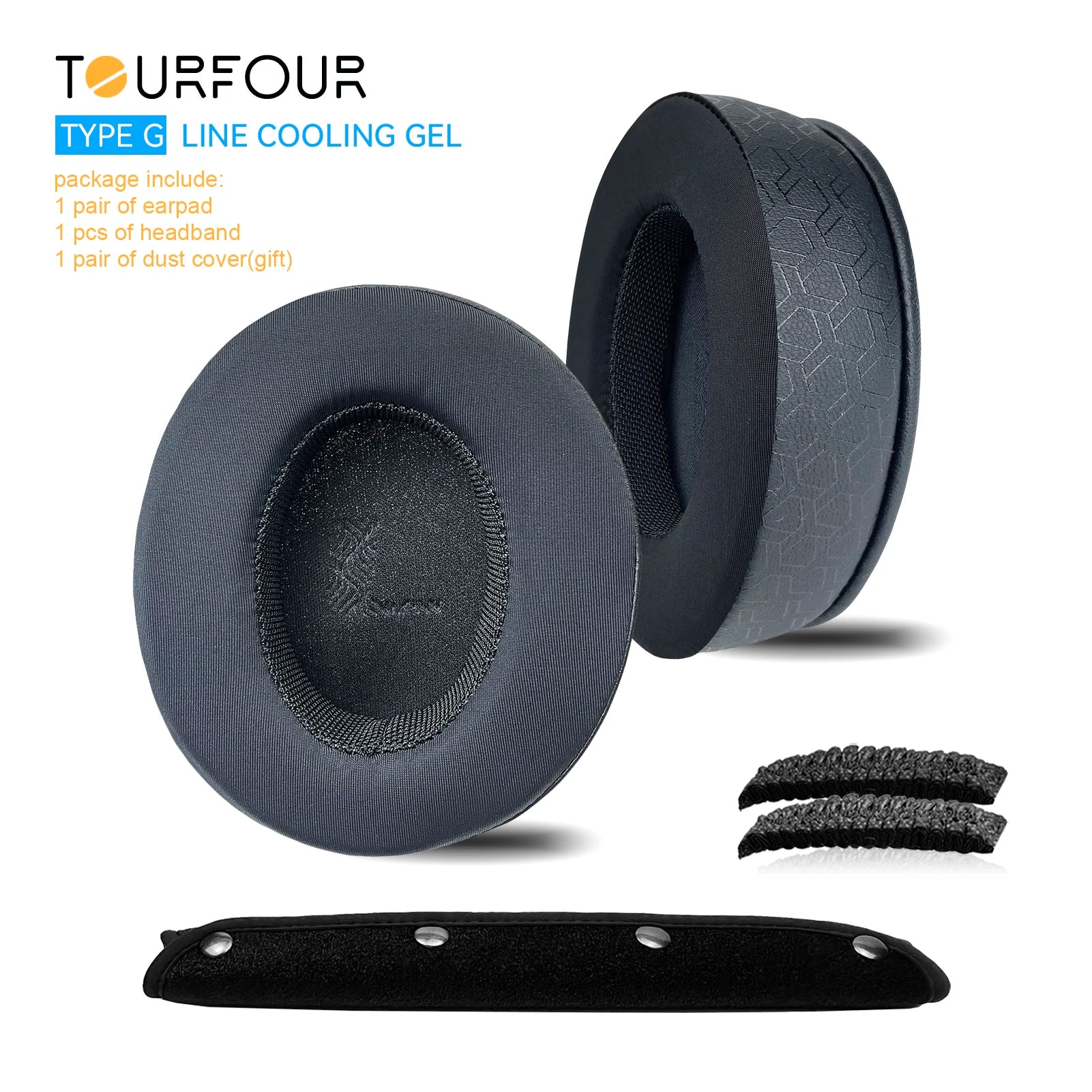 TOURFOUR Replacement Earpads for Audio Technica ATH-M50x,M50xBT,M40x,M30x,M20x,MSR7 Headphones Ear Cushion Sleeve Earmuffs