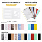 Selens 11.6x16.5 inch Photography Backdrop Board Photo Studio Kits Background Photography 12 Double-Sided Background Paper Shoot