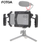 FOTGA Soporte de metal universal para smartphone, asas, estabilizador, vlog, transmisión en vivo, kit de soporte para teléfono móvil, creador de videos