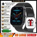 DAORKOW's new large-battery watch, 1000mAh, Bluetooth call, heart rate, blood pressure, and smartwatch for both men and women