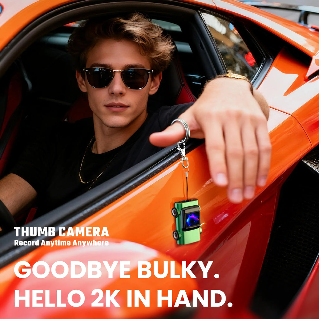 Mini Camera New Car Design 2K HD Video Recorder 130 Degree Wide Angle Built in Flash Auto Focus Keychain Cam