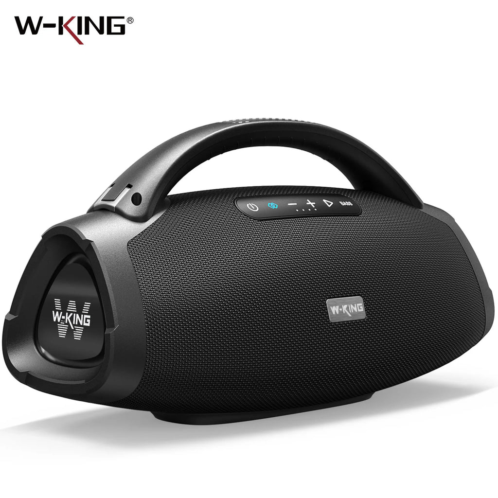 W-KING 140W RMS Portable Bluetooth Speakers,Massive Bass Party Boombox IPX7 Waterproof Speaker Large, Loud Outdoor Speaker