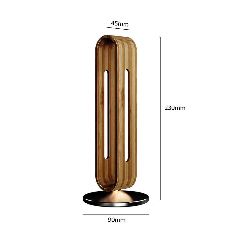 Bamboo Wood Aluminum Headphone Stand.