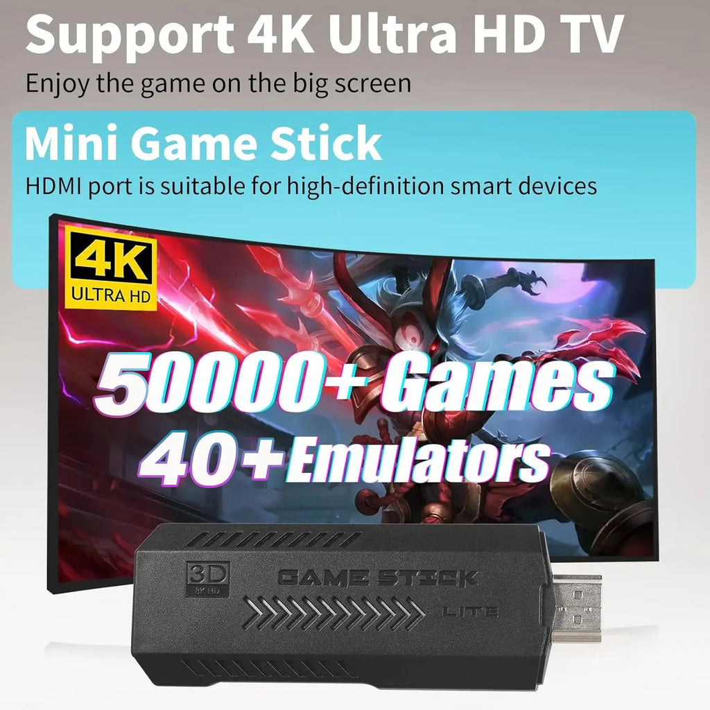 The X2 Pro video game console comes with 50,000 retro games and over 40 emulators, and is compatible with PS1/N64/PSP.