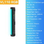 Ulanzi VL110 RGB Stick Light Led Video Tube Light Full Color Magnetic Handheld Lamp Dimmable Portable Photography Studio Light
