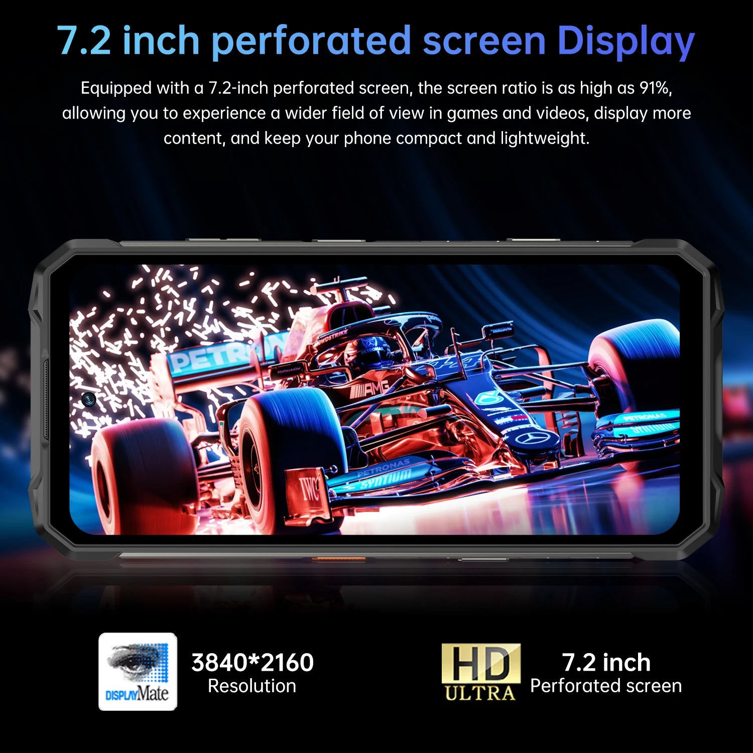 [World First] IVMI S26 Rugged Phone 10000mAh 24GB+512GB RAM 7.2" HD+Screen Android 15 108MP Main Camera Durable NFC Smartphone