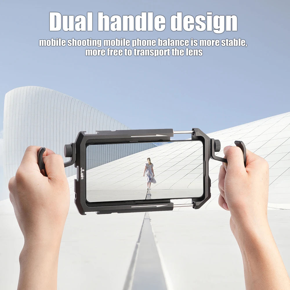 FOTGA Soporte de metal universal para smartphone, asas, estabilizador, vlog, transmisión en vivo, kit de soporte para teléfono móvil, creador de videos