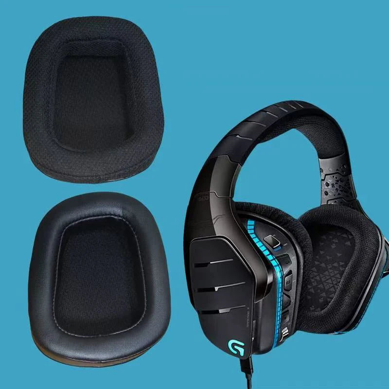 Suitable for Logitech G933 earphone cover G633 earphone cover sponge cover mesh earmuff head beam leather earmuff