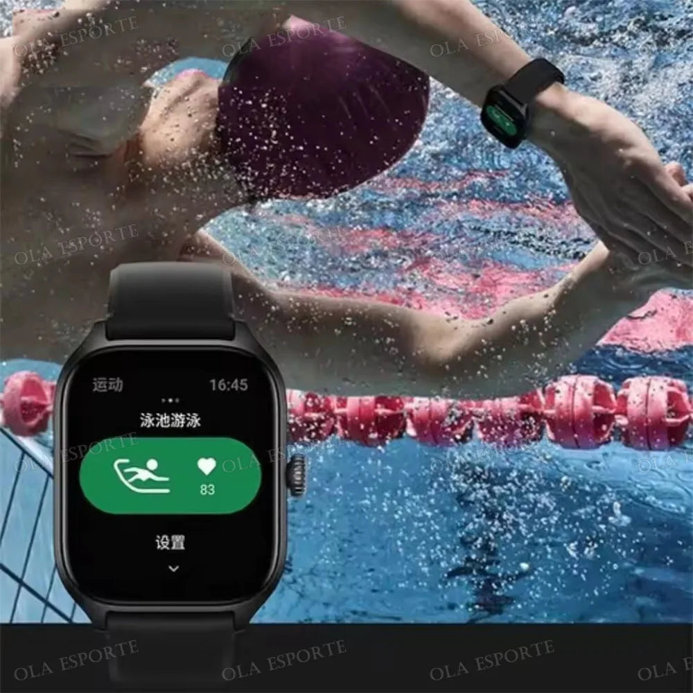 New Double Strap Smart Watch 1.75" AMOLED Screen Voice Assistant Bluetooth Call Men Women Smartwatch Heart Rate Sleep Monitoring