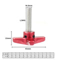 M8 Thread Stainless Steel & Aluminum Alloy Plum Hand Tighten Screw Clamping Knob Manual Handle Screw for Industry Equipment Part