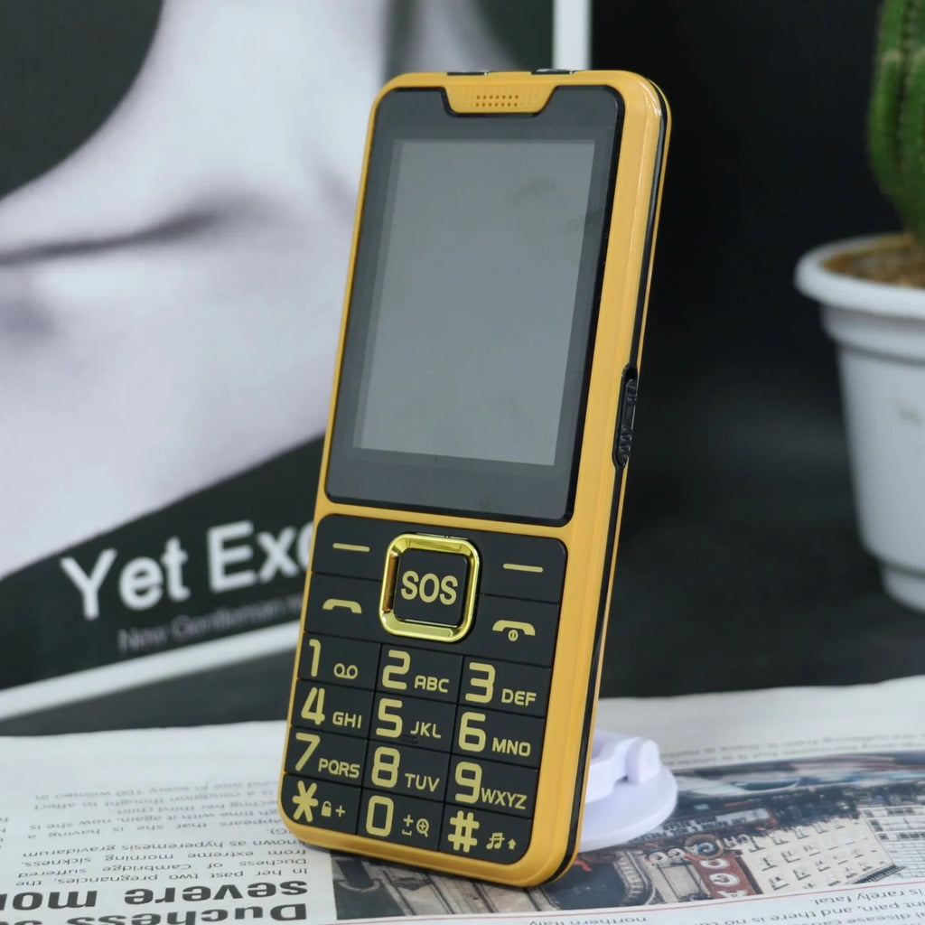 GSM 2G Unlocked Slim Large Push-Button Phone For Elderly SOS Key Two Sim Dual Torch Loud Voice Speed dial Cheap Senior Cellphone