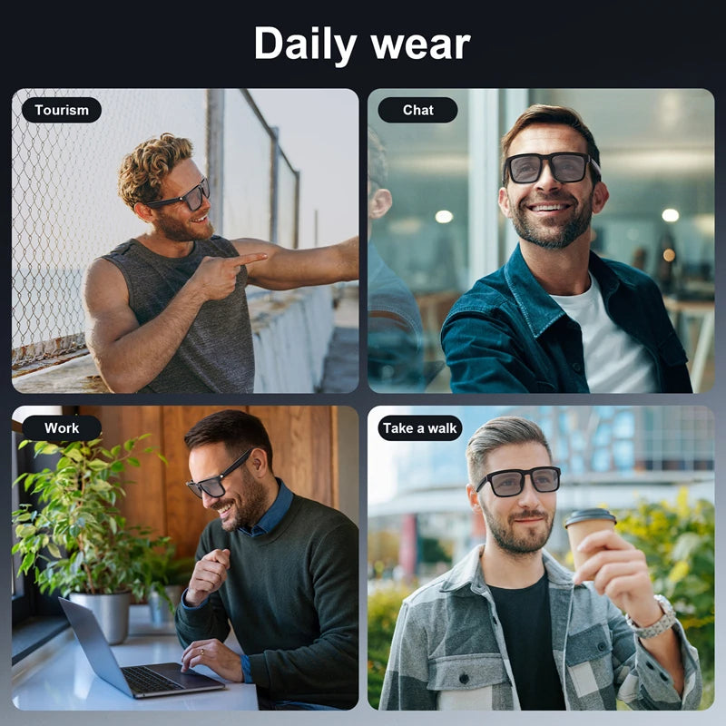 2025 New GL2 Smart Bluetooth Glasses Music Earphones Call Sunglasses Sunglasses Smart Bluetooth Glasses  Night Vision Sunglasses