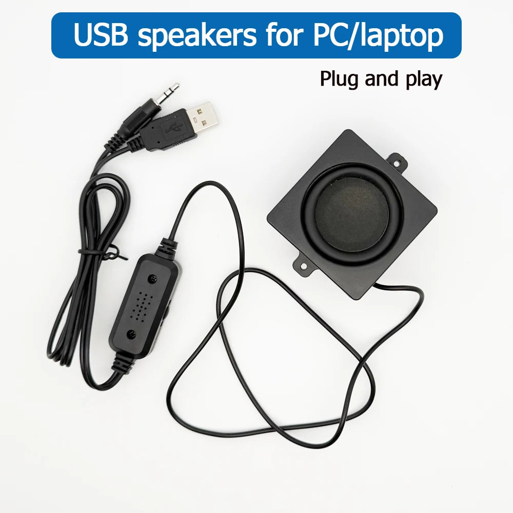 USB mini speaker for computer Surround stereo adhesive style Mini Portable speaker plug and play