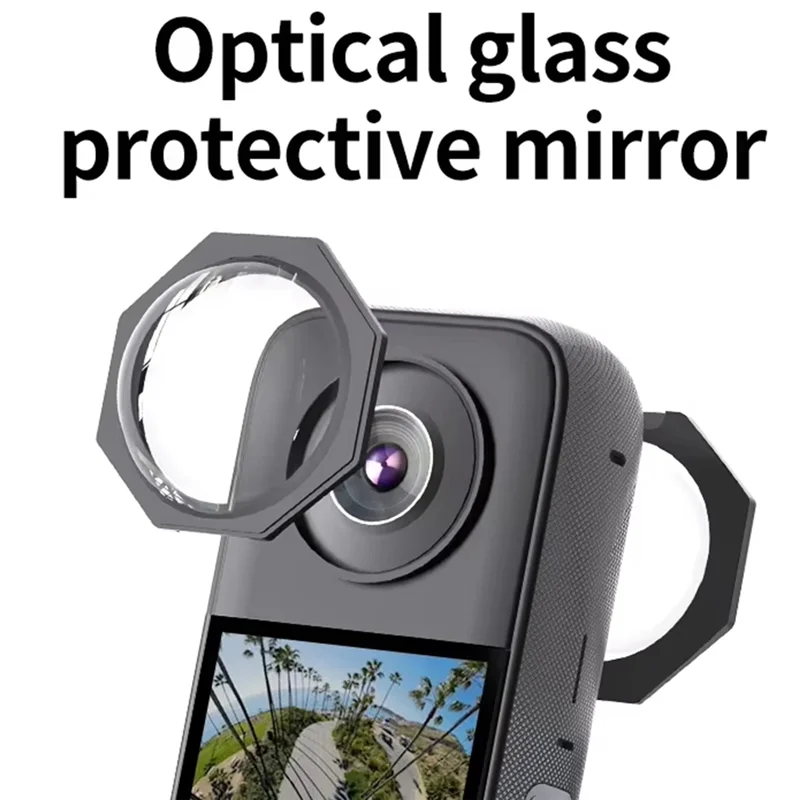 ABSQ-For Insta360 X3 Lens Guards Lens Protector Upgraded Anti-Scratch Tempered Glass Sticky Guard For Insta 360 X3 Accessory